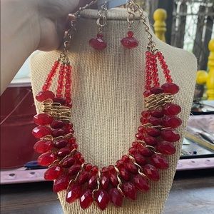 Necklace and matching earrings